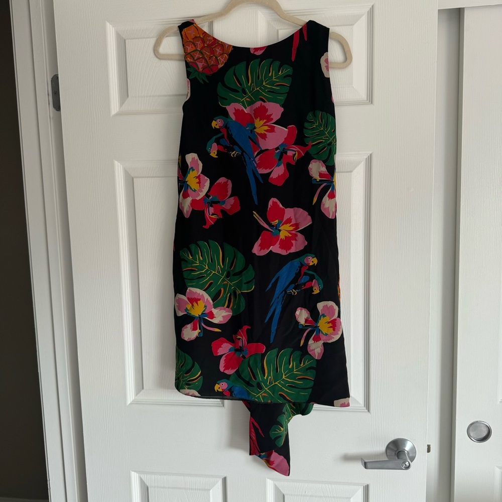 VALENTINO Authentic Women’s Asymmetric Parrot Silk Dress